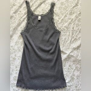 Gray Banana Republic Lace Tank/ Cami